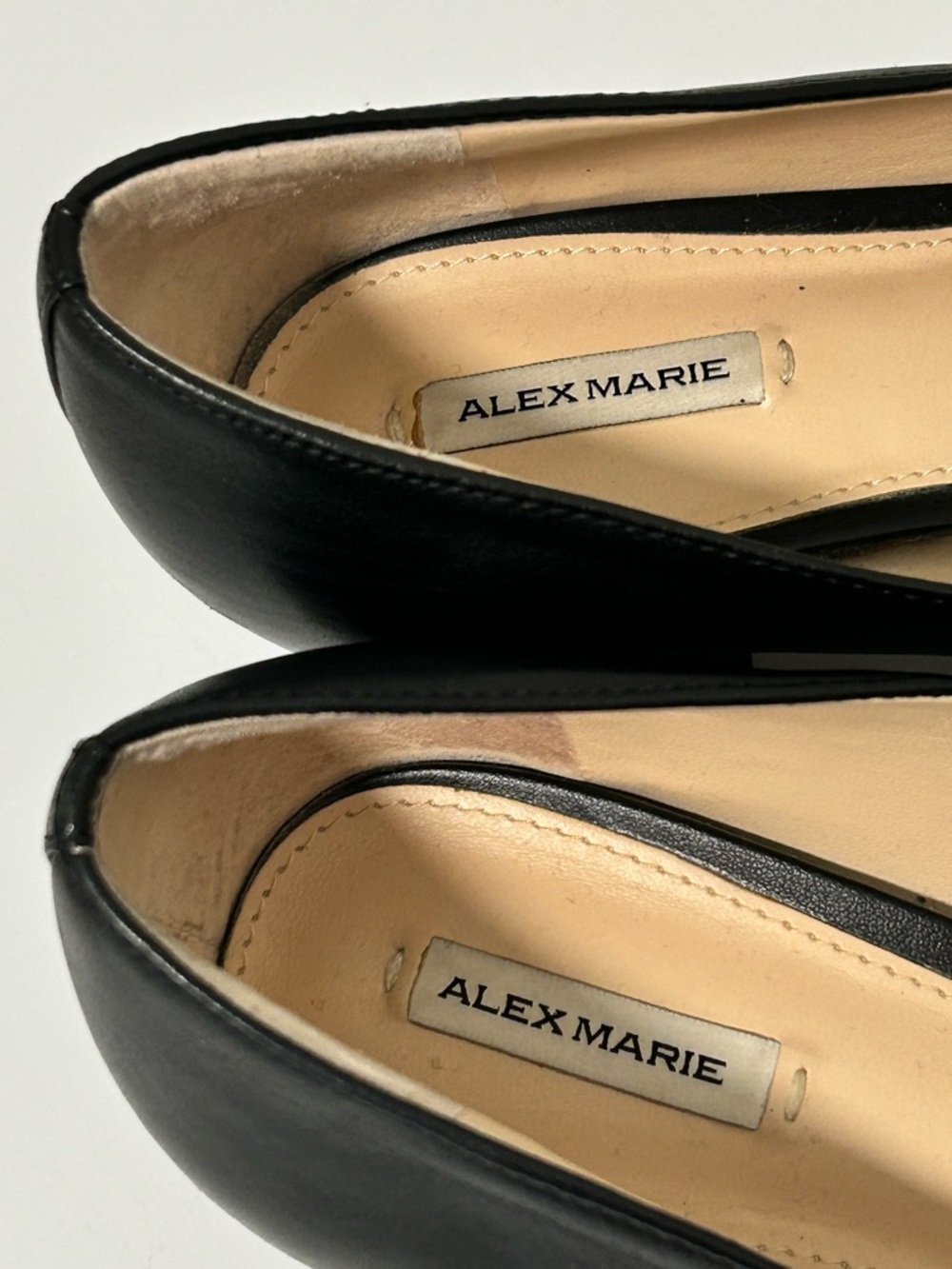 Alex Marie Block Heel Penny Loafers Black Size 7 - Picture 6 of 12